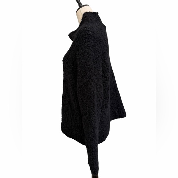 Eileen Fisher Black Oversized Turtleneck 100% Alpaca Sweater - Picture 6 of 10